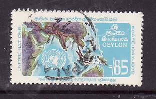 Ceylon--Sc#469- id7-used 85c-ECAFE-Maps-1972-