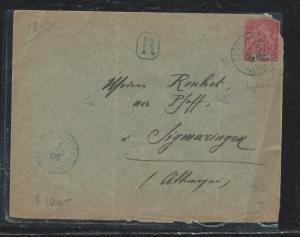 IVORY COAST  (PP2709B) 1905 LETTER WITH FRENCH BOAT CANCEL TO GERMANY