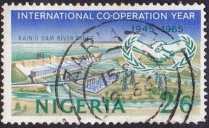 NIGERIA 1965 QEII 2/6s Green, Bright Blue & Yellow SG168 FU