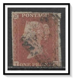 Great Britain #3 (IE) Penny Red Used Thin