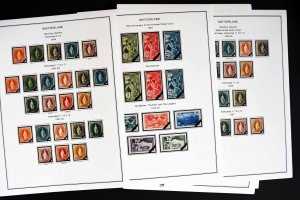 COLOR PRINTED SWITZERLAND 1843-2010 STAMP ALBUM PAGES (213 illustrated pages)