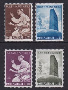 Vatican City   #416-419   MNH  1965  visit Pope Paul VI to UN