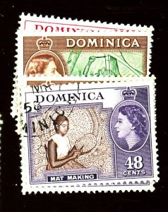 DOMINICA 157 158 (2) 159 (2) USED FVF Cat $16