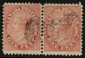 Canada #  14vii Used perf 12 Pos 99 imprint & Pos 100