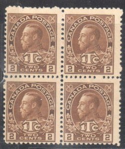 Canada #MR4 Mint NH Block of 4 - War Tax Stamps