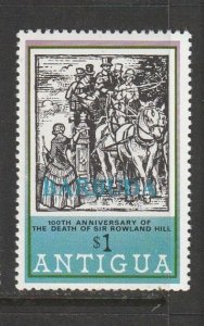 1979 Antigua-Barbuda - Sc 382 - MNH VF - 1 single - Roland Hill anniversary