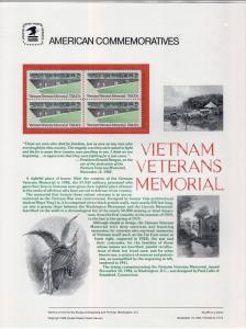 US CP236 Vietnam Veterans 2109 Commemorative Panel Mint