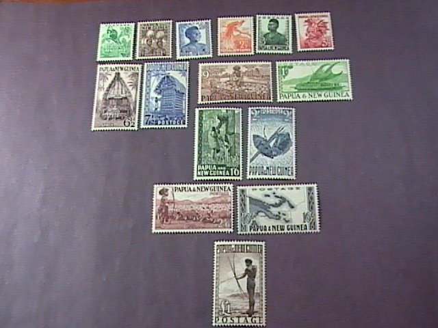 PAPUA/NEW GUINEA # 122-136-MINT/HINGED-COMPLETE SET----QEII----1952