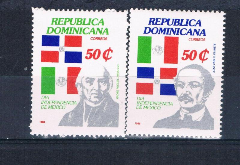 Dominican Republic 1029-30 MNH set Mexico Ind Day  (D0107)