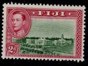 FIJI GVI SG255a, 2d green & magenta, LH MINT.