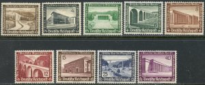 GERMANY Sc#B93-B101 1936 Scenes Complete Set OG Mint NH