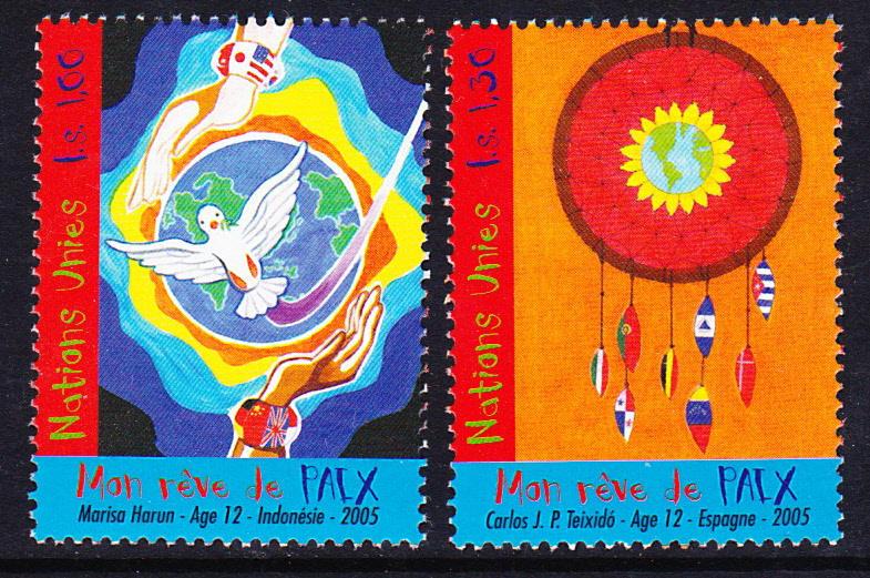 447-48 United nations Geneva 2005 My Dream For Peace MNH