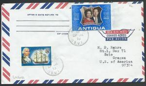 ANTIGUA BARBUDA 1973 cover to USA, BARBUDA cds.............................56672