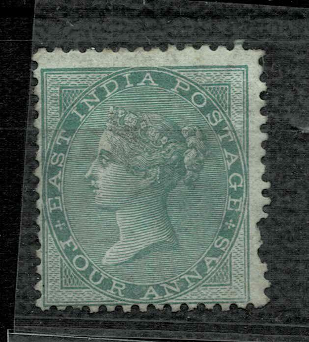  INDIA QV 1865- SG NO 64  4AS GREEN   WM ELP- MM CV 1500  GBP +