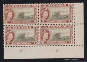 Bahamas   #186  block   mnh   cat $1.20