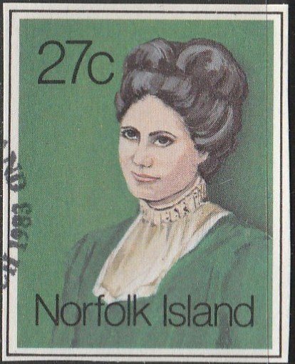 Norfolk Island,  Used cut out-Woman.  From 1983