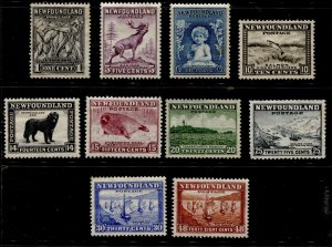 Newfoundland #183,190,192-197,198,199 Definitive Issues MLH/MNG