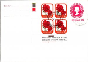 New Zealand, Flowers, Worldwide Postal Stationary