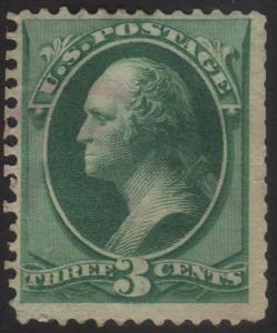 1870 US, 3c stamp, Light Magenta cancel, Used, George Washington, Sc 147