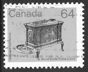 Canada 932ii: 64c Wood stove, used, VF