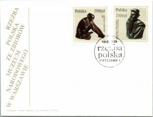 Poland 1993 FDC - Polish Sculpture, Nat'l Museum in Warsaw - F12613