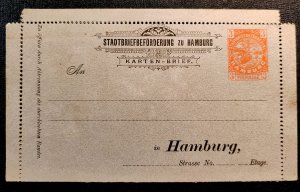 Germany. Letter card (Karten-Brief) from the private city post office...