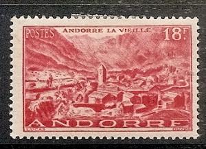 Andorra-French 122 MH 1951 18fr Old Andorra