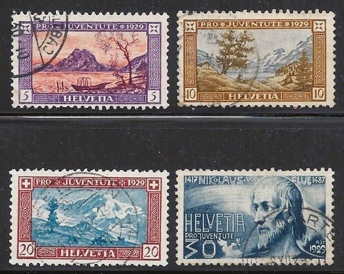 Switzerland B49 thru B52  Complete Set!!