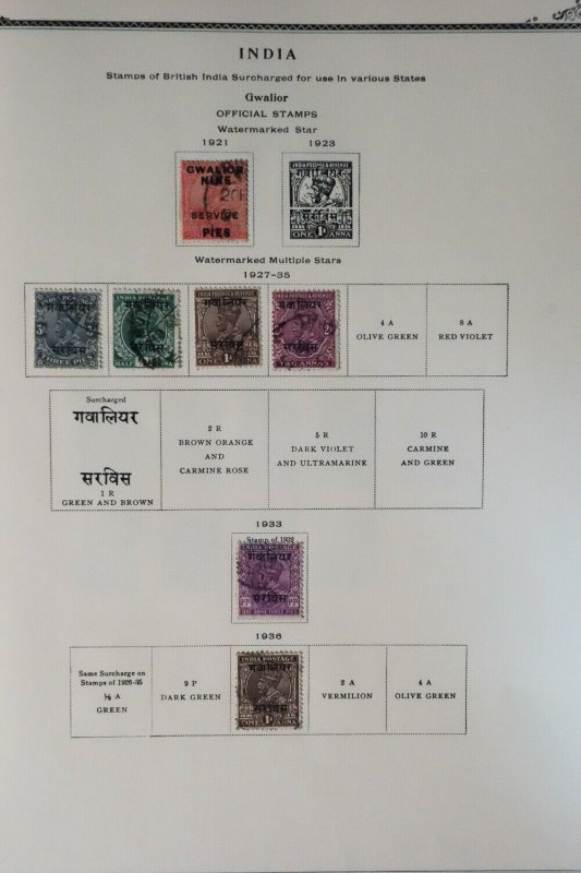 India States 1800s to 1950 Stamp Collection