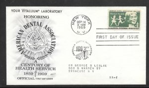 Just Fun Cover #1135 FDC Dental Health Fleetwood Cachet SEP/14/1959 (my4307)