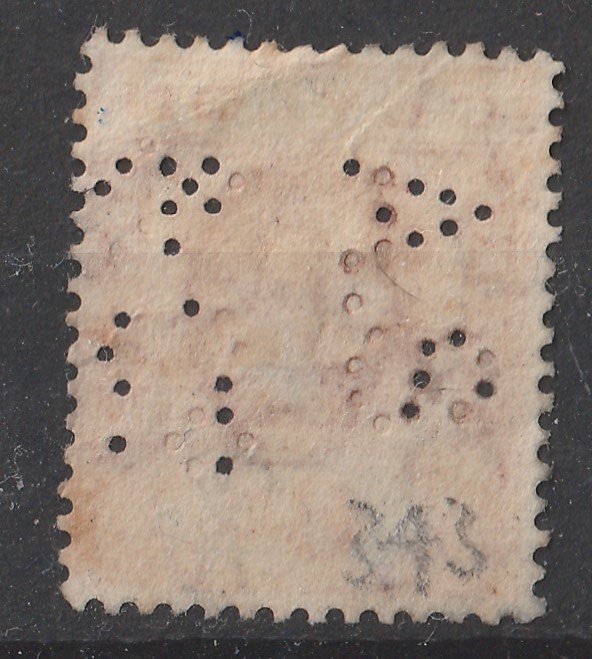 Ceylon 1912/1925 King George V 6c (1/15) w/ perfin 'AS&Cº' USED