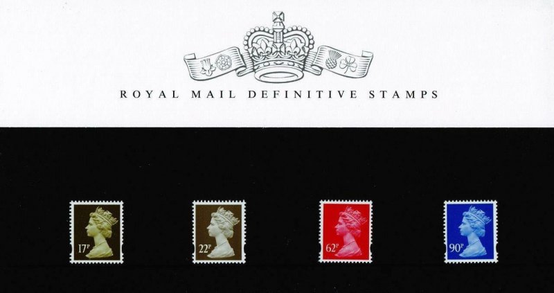 GB 2009 Machin De La Rue Definitives 17p, 22p, 62p & 90p Presentation Pack no 84