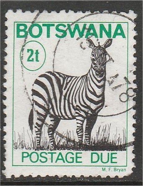 BOTSWANA, 1978, used 2t, POSTAGE DUE, Scott J9