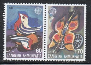 Greece Sc 1657-58 1989  Europa stamp set mint NH