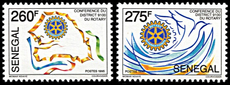 Senegal 1143-1144, MNH, District 9100 Rotary Club Conference