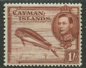 Cayman Islands - Scott 108 - KGVI Definitive -1938-43 - MH- Single 1/- Stamp