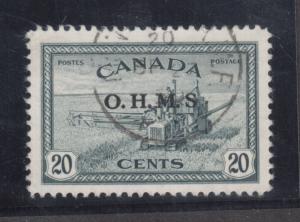 Canada #O8a Extra Fine Used Missing Period