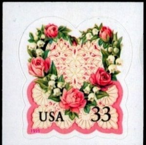 1999 33c Victorian-Love, Roses Scott 3274 Mint F/VF NH