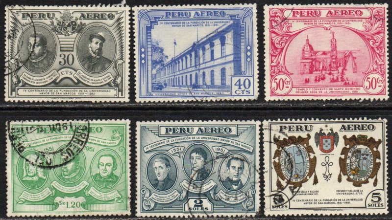 Peru Sc #C109-C114 Used