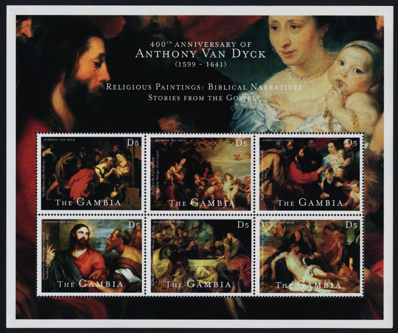 Gambia 2210 MNH Art, Paintings, Anthony van Dyck