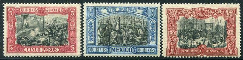 HERRICKSTAMP MEXICO Sc.# 318-20 High Vals. Scarce 