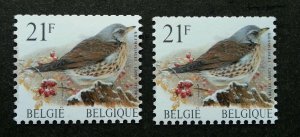 *FREE SHIP Belgium Fieldfare Bird 1998 Fauna (stamp) MNH