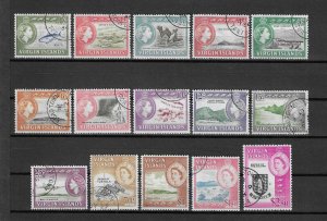 BRITISH VIRGIN ISLANDS 1964/8 SG 178/92 USED Cat £48