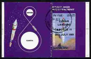 Nagaland 1969 The Moon programme 1ch25 m/sheet opt'd 'Lun...