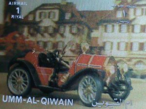 ​QIWAIN STAMP - LOVELY CLASSIC ANTIQUE CAR- AIRMAIL 3-D STAMP MNH #2