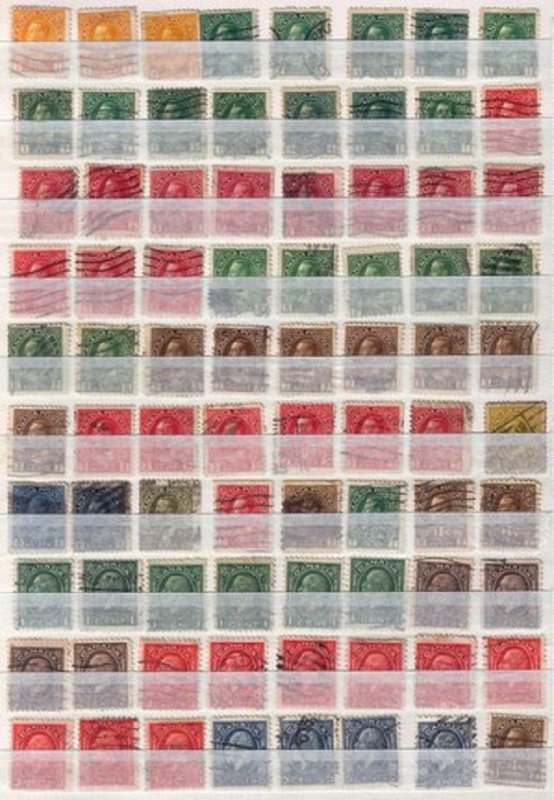 Canada Lot Of 80 KGV Used SC 104-119,195-199 DUPLICATES On a Stock Page.