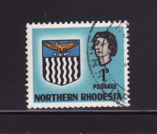 Northern Rhodesia 76 U Queen Elizabeth II, Coat of Arms (B)