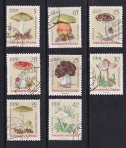 German Democratic Republic DDR  #1533-1540 used 1974 poisonous mushrooms