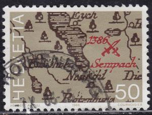 Switzerland 773 USED 1986 Military Map 50c