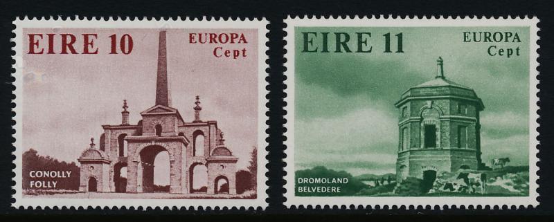 Ireland 443-4 MNH EUROPA, Conolly Folly, Belvedere on Tower Hill 